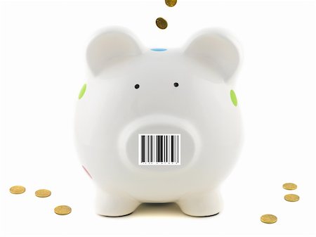 simsearch:400-06077471,k - A piggy bank isolated against a white background Stock Photo - Budget Royalty-Free & Subscription, Code: 400-04259447