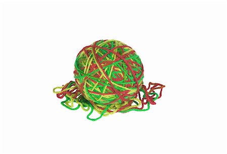 simsearch:6109-08701535,k - Color wool ball isolated on white background Stock Photo - Budget Royalty-Free & Subscription, Code: 400-04259664