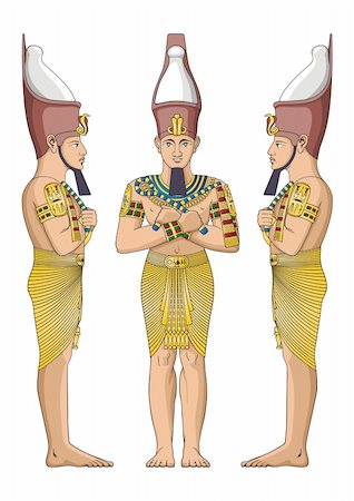 egyptian hieroglyphics - Ancient Egyptian nobility vector Stock Photo - Budget Royalty-Free & Subscription, Code: 400-04259735