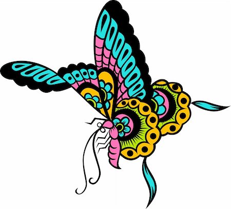 simsearch:400-05706564,k - colorful butterfly illustration Stock Photo - Budget Royalty-Free & Subscription, Code: 400-04265112
