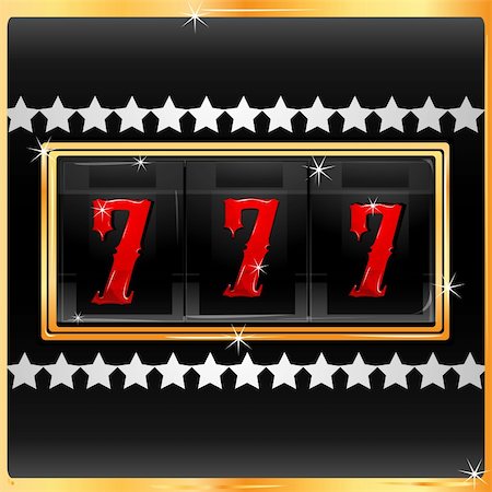 illustration of lucky number in slot machine for casino Stock Photo - Budget Royalty-Free & Subscription, Code: 400-04265687