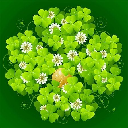 Clover glade in the shape of quatrefoil Stock Photo - Budget Royalty-Free & Subscription, Code: 400-04266110