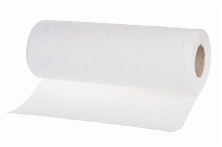 simsearch:400-05303863,k - Roll of paper towel isolated on white background Stock Photo - Budget Royalty-Free & Subscription, Code: 400-04267538