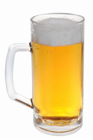 simsearch:400-04083275,k - Pint of beer or lager isolated on white background Stock Photo - Budget Royalty-Free & Subscription, Code: 400-04267531