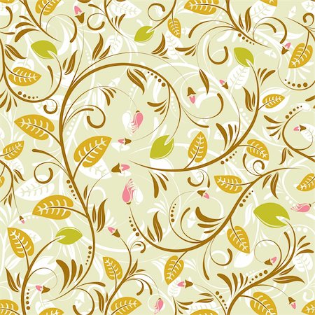 simsearch:400-05686210,k - Flower seamless pattern with bud, element for design, vector illustration Stock Photo - Budget Royalty-Free & Subscription, Code: 400-04268518