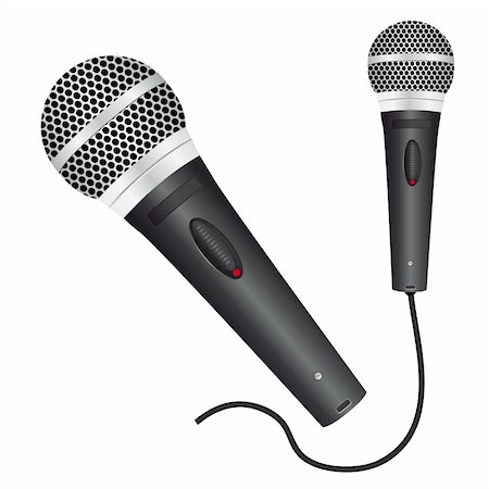 simsearch:400-06954069,k - Icon with a black microphone. Vector illustration. Vector art in Adobe illustrator EPS format, compressed in a zip file. The different graphics are all on separate layers so they can easily be moved or edited individually. The document can be scaled to any size without loss of quality. Photographie de stock - Aubaine LD & Abonnement, Code: 400-04269679