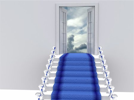 stairways to heaven pictures - stair to sky. 3d Stock Photo - Budget Royalty-Free & Subscription, Code: 400-04260055