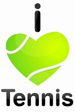 simsearch:400-04833689,k - illustration of i love tennis Stock Photo - Budget Royalty-Free & Subscription, Code: 400-04260482
