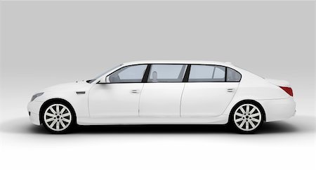 A white ecological limousine isolated on background Stock Photo - Budget Royalty-Free & Subscription, Code: 400-04260814