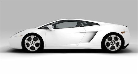 A white ecological car isolated on background Stock Photo - Budget Royalty-Free & Subscription, Code: 400-04260816