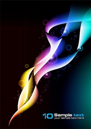 simsearch:400-04266669,k - Abstract vector glowing background. For your design. Eps 10 Stock Photo - Budget Royalty-Free & Subscription, Code: 400-04261286