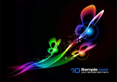simsearch:400-06355883,k - Abstract vector eps10 glowing background. Butterfly. For your design. Stock Photo - Budget Royalty-Free & Subscription, Code: 400-04261290