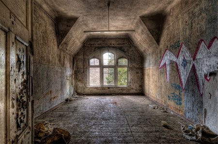 empty inside of hospital rooms - The old hospital complex in Beelitz near Berlin which is abandoned since 1994 Stock Photo - Budget Royalty-Free & Subscription, Code: 400-04261375