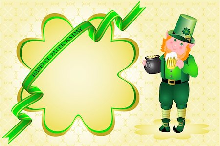 simsearch:400-06519689,k - St. Patrick's Day leprechaun Foto de stock - Super Valor sin royalties y Suscripción, Código: 400-04261730