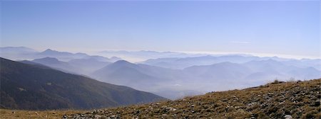 dusty environment - Panoramic view of mountain peaks in autumn Stock Photo - Budget Royalty-Free & Subscription, Code: 400-04263080