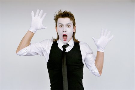 simsearch:400-04748544,k - dramatic mime actor . Close-up Stock Photo - Budget Royalty-Free & Subscription, Code: 400-04263132