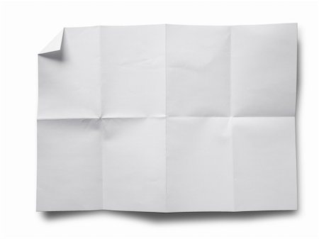 Empty white Crumpled paper on white background Stock Photo - Budget Royalty-Free & Subscription, Code: 400-04263480
