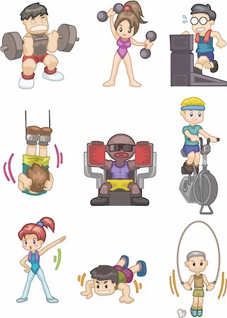 cartoon Gym icon Stock Photo - Budget Royalty-Free & Subscription, Code: 400-04274016