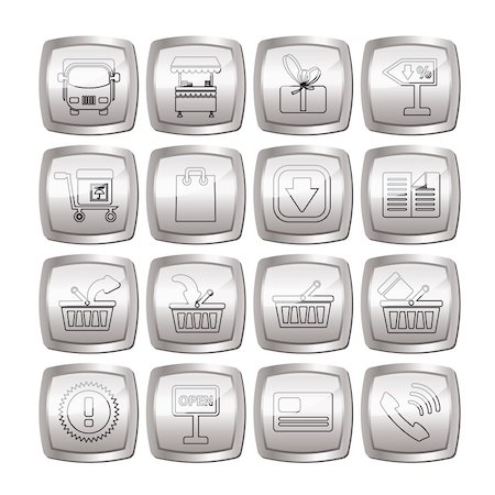 simsearch:400-05918076,k - Online shop icons - vector icon set Stock Photo - Budget Royalty-Free & Subscription, Code: 400-04274309