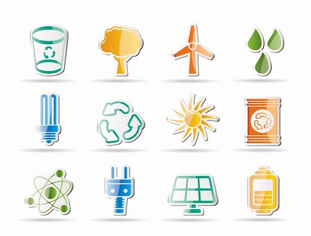 simsearch:400-04285412,k - Ecology, energy and nature icons - Vector Icon Set Stock Photo - Budget Royalty-Free & Subscription, Code: 400-04274604