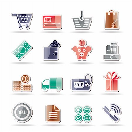 simsearch:400-05918076,k - Online shop icons - vector icon set Stock Photo - Budget Royalty-Free & Subscription, Code: 400-04274620