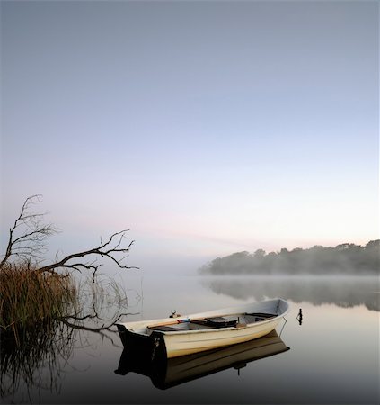 Rowboat a misty morning Stock Photo - Budget Royalty-Free & Subscription, Code: 400-04275740