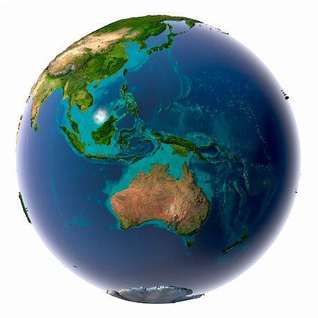 Earth with translucent water in the oceans and the detailed topography of the continents Stock Photo - Budget Royalty-Free & Subscription, Code: 400-04276150