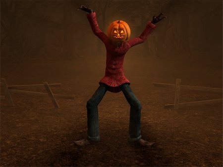simsearch:400-04259157,k - 3d illustration of a Halloween pumpkin man Stock Photo - Budget Royalty-Free & Subscription, Code: 400-04276847