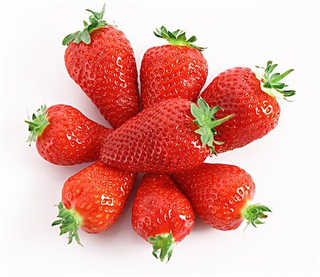 simsearch:400-05370991,k - Few Strawberries isolated on white Stock Photo - Budget Royalty-Free & Subscription, Code: 400-04277002