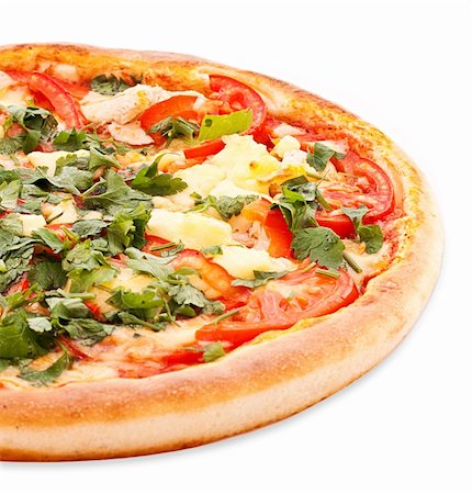 simsearch:400-04479187,k - Tasty Italian pizza over white Stock Photo - Budget Royalty-Free & Subscription, Code: 400-04277029