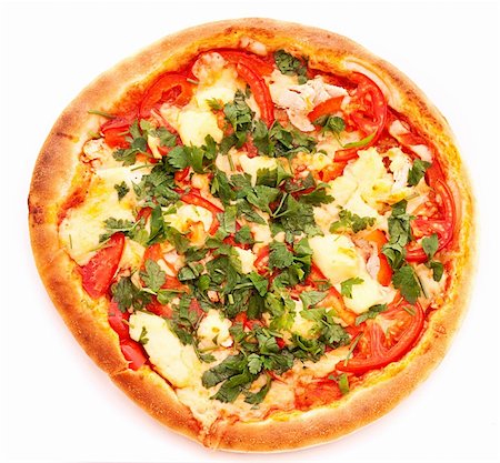 simsearch:400-04479187,k - Tasty Italian pizza over white Stock Photo - Budget Royalty-Free & Subscription, Code: 400-04277030