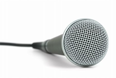 simsearch:400-04278064,k - Professional dynamic microphone  isolated on the white background Stock Photo - Budget Royalty-Free & Subscription, Code: 400-04278062