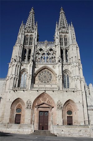 simsearch:400-04015133,k - The Burgos' Cathedral ,blue background, twuin towers. Stock Photo - Budget Royalty-Free & Subscription, Code: 400-04278981