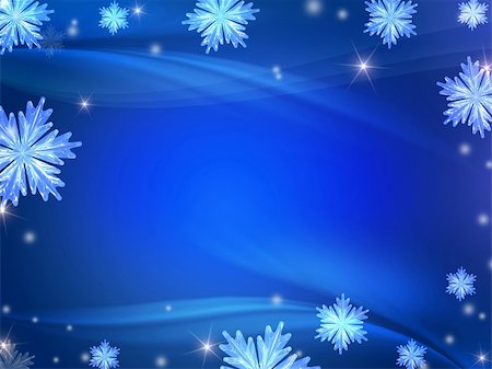 simsearch:400-05006261,k - blue christmas background with crystal snowflakes, stars, rays and lights Stock Photo - Budget Royalty-Free & Subscription, Code: 400-04279032