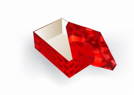 simsearch:400-08806797,k - Gift red box with a bow on a white background Photographie de stock - Aubaine LD & Abonnement, Code: 400-04279939