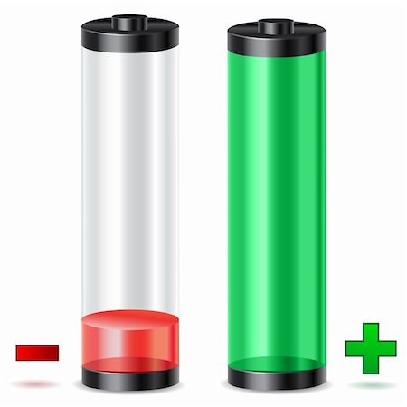 illustration of battery levels on white background Photographie de stock - Aubaine LD & Abonnement, Code: 400-04279943