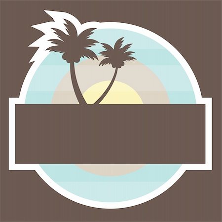 peace abstracts art - Tropical Beach Banner. vector illustration Stock Photo - Budget Royalty-Free & Subscription, Code: 400-04270123