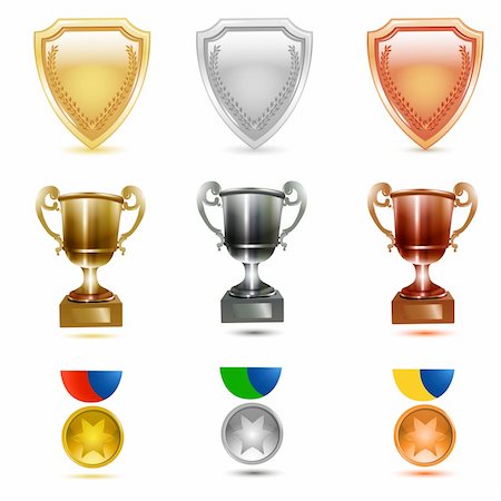 simsearch:400-05733730,k - illustration of prizes icons on white background Stock Photo - Budget Royalty-Free & Subscription, Code: 400-04271853