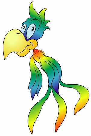 simsearch:400-08410665,k - Multicolored Parrot - colored cartoon illustration, vector Photographie de stock - Aubaine LD & Abonnement, Code: 400-04272017