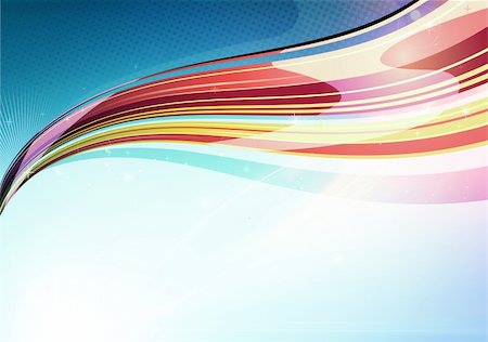 simsearch:400-04213608,k - Vector illustration of colorful abstract background made of light splashes and curved lines Stock Photo - Budget Royalty-Free & Subscription, Code: 400-04272275