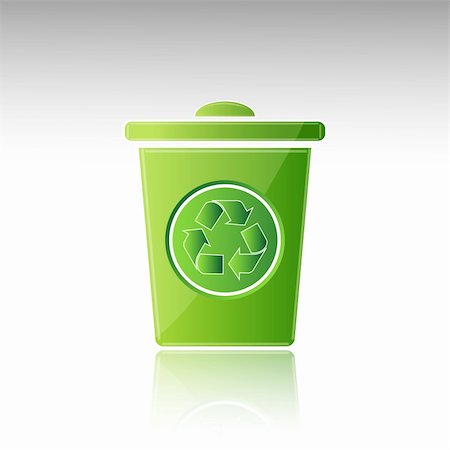 simsearch:400-04917651,k - illustration of recycle bin on white background Stock Photo - Budget Royalty-Free & Subscription, Code: 400-04272506