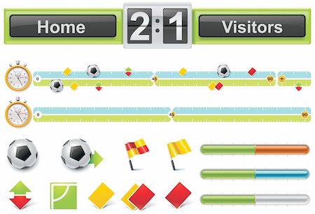soccer arena - Set of soccer related design elements and icons for game reviewing graphic Stock Photo - Budget Royalty-Free & Subscription, Code: 400-04272551