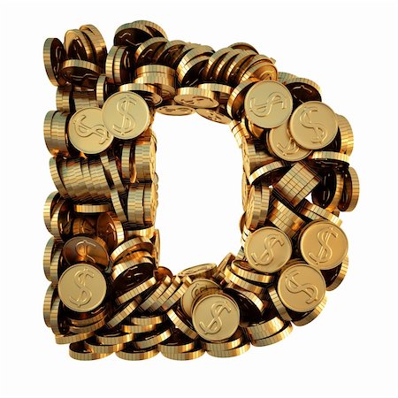 simsearch:400-05388219,k - alphabet from the golden coins. isolated on white. including clipping path. Stock Photo - Budget Royalty-Free & Subscription, Code: 400-04272787