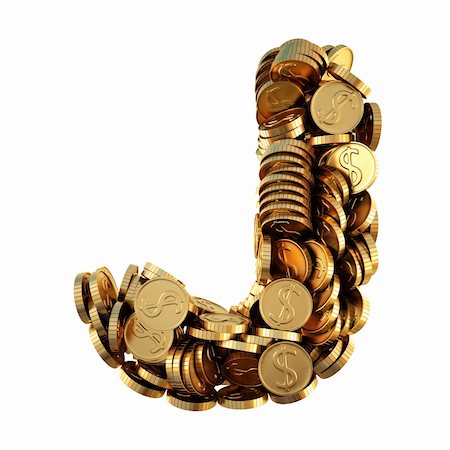 simsearch:400-05388219,k - alphabet from the golden coins. isolated on white. including clipping path. Stock Photo - Budget Royalty-Free & Subscription, Code: 400-04272793