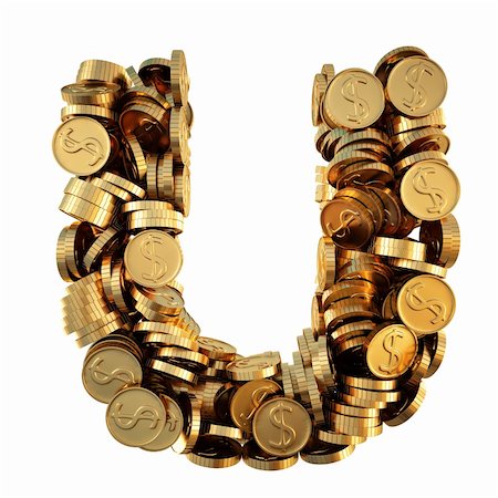 simsearch:400-05730288,k - alphabet from the golden coins. isolated on white. including clipping path. Stock Photo - Budget Royalty-Free & Subscription, Code: 400-04272804