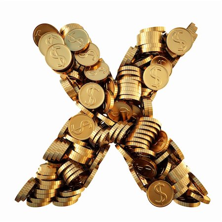 simsearch:400-05388219,k - alphabet from the golden coins. isolated on white. including clipping path. Stock Photo - Budget Royalty-Free & Subscription, Code: 400-04272807