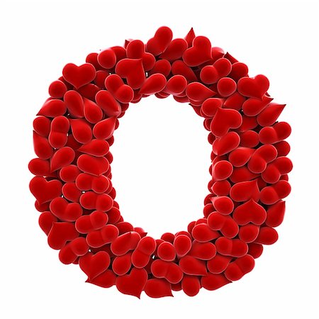 a lot of hearts of velvet in the form of letters. with clipping path. Stock Photo - Budget Royalty-Free & Subscription, Code: 400-04272858