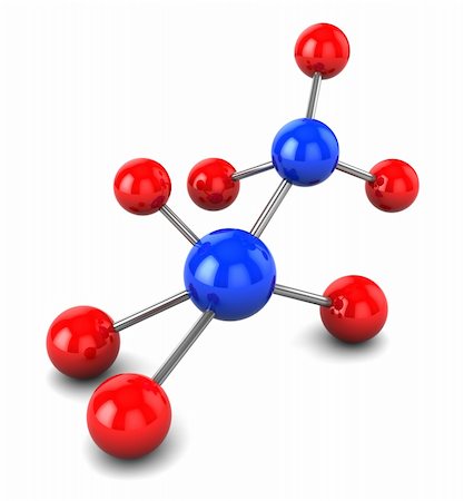 fission - 3d illustration of molecule model over white background Stock Photo - Budget Royalty-Free & Subscription, Code: 400-04273238