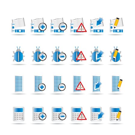 simsearch:400-04274313,k - 24 Business, office and website icons - vector icon set 2 Stock Photo - Budget Royalty-Free & Subscription, Code: 400-04273293