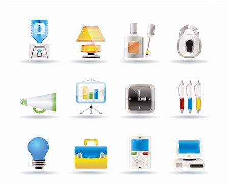 simsearch:400-04913456,k - Business and office icons - vector icon set Stock Photo - Budget Royalty-Free & Subscription, Code: 400-04273428